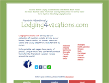 Tablet Screenshot of lodging4vacations.com